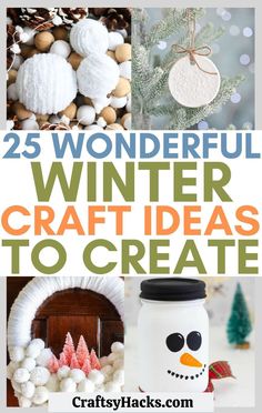 25 wonderful winter craft ideas to create