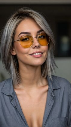 Summer Haircuts: 15 Stylish Options to Freshen Up Your Look! 42 Face Framing Grey Hair, Shoulder Length Hair With Face Frame, Lob With Face Framing Layers Side Part, Bob With Face Framing Layers, Above Shoulder Length Hair, Hair Cut Ideas, Framing Styles, Hair Layers, Framing Layers