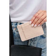 Keep your cards organized in style with our chic and practical card holder. The textured exterior adds a touch of sophistication, while the zipper closure ensures your cards stay safe and secure. Festival Shop, Exterior Details, Croc Print, Your Cards, Card Organizer, Wedding Bag, Black White Pink, Interior Details, Stay Safe