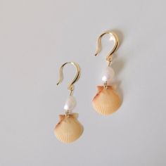 - freshwater pearl - non tarnish and waterproof - handmade jewelry one of one - real shell and fragile Gold Pearl Drop Earrings For Summer, Gold Pearl Earrings As Summer Gift, Gold Pearl Earrings For Summer Gifts, Gold Pearl Earrings Perfect For Summer Gifts, Gold Dangle Pearl Earrings For Summer, Gold Drop Pearl Earrings For Summer, Summer Gold Pearl Drop Earrings, Gold Pearl Drop Jewelry For Summer, Pearl Earrings With Shell Shape For Gift