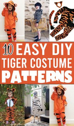 10 easy diy tiger costume patterns for kids