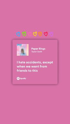 a pink background with hearts and the words paper rings