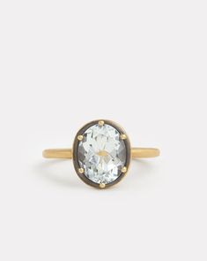 Timeless Gold Oval Topaz Ring, Timeless Oval Gold Topaz Ring, Oval Gold White Topaz Ring, Oval White Topaz Ring With Vs Clarity, Oval Rose Cut Diamond Topaz Jewelry, Oval White Topaz Ring With Accent Stones, Oval Topaz Rings With Vs Clarity, Heirloom Oval Topaz Ring, Luxury Oval White Topaz Ring