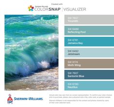 the color scheme for colorsnap visualizer is shown in blue, green and brown