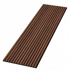 a brown wooden floor mat with horizontal lines on the bottom, and one line in the middle