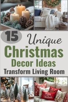 Diy Xmas Centerpieces, Christmas Living Room Ideas, Room Ornaments, Decor Ideas For Living Room, Lights Diy, Christmas Apartment, Ideas For Living Room, Christmas Mantel Decorations, Unique Christmas Decorations