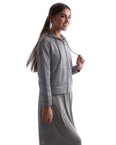 Snooze by Rojo Grey Chiller Modal Nightgown & Hoodie Set Hoodie Set, Shapewear, Night Gown, Outfit Inspirations, Lingerie, Grey, Clothes