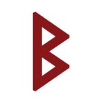 the letter b is made up of two triangles and has been modified into a triangle