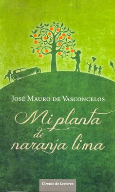 a book cover with an apple tree and people on top of a hill in the background