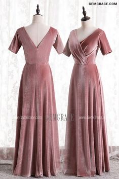 >>Click to view! 10% off now|Pink Velvet Vneck Formal Long Dress with Short Sleeves at GemGrace. Click to learn our pro custom-made service for wedding dress, formal dress. View Special Occasion Dresses for more ideas. Stable shipping world-wide. Elegant Short Sleeve Velvet Dress, Short Sleeve Velvet Party Dress, Fitted Velvet V-neck Dress For Weddings, Elegant Pink Short Sleeve V-neck Dress, Elegant Pink V-neck Short Sleeve Dress, Velvet V-neck Wedding Dress, Velvet V-neck Dress For Wedding, Long Dress With Short Sleeves, Formal Long Dress