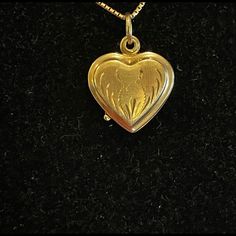 Vintage 18k Gold 750 Italy Etched Heart Charm Pendant 3.26gr. Marked Italy 750 **Chain Not Included*** Pendant Does Not Open. Gorgeous! This Was My Grandmother’s You Can't Mistake The Quality And Craftsmanship! The Pictures Do Not Do This Justice! I Am Not A Business. I Am Listing Items From Our Home And Estate That We Do Not Use Or Need To Help Pay College Tuition! Immaculate Smoke And Pet Free Home. Downsizing...My Loss Is Your Gain! My Family Are The Original Owners! Purchase Will Help To Pay For My Son’s School! I Ship Right Away - Same Day Or Next. Packaging-Gift Bag Included (Various Colors) Trusted Seller Shipping Or Pu Marlboro 07746 Cross Elegant Yellow Gold Heart Necklace Keepsake, Elegant Yellow Gold Heart Necklace For Keepsake, Gold Heart Necklace Stamped 14k For Wedding, Hallmarked Fine Jewelry Heart Necklace, Yellow Gold Heart Cut Necklace Stamped 14k, Yellow Gold Open Heart Locket Necklace, Yellow Gold Heart Necklace With Diamond Cut, Elegant Yellow Gold Heart Necklace With Hallmark, Formal Gold Heart Necklace With Diamond Cut