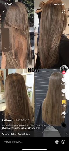 Cool Brown Tones Hair, Nescafe Hair Color, Light Brown Hair Transformation, Mousy Brown Balayage, Light Brown Hair Warm Tone, Darkest Blonde Hair Color, Vanilla Chai Hair Color, Light Mousy Brown Hair, Natural Light Brown Hair Color