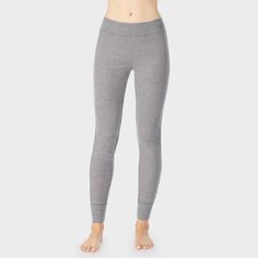 Waffle Thermal fabric is a midweight warm layer that is perfect for everyday wear. It is made of extra soft brushed cotton for maximum comfort and warmth. The collection has a base layer fit for effortless layering indoors or out. This legging sits at your natural waist and features ribbed cuffs to keep you warm and cozy. Color: Graphite Heather. Gender: female. Age Group: adult. Pattern: Solid. Athleisure Brands, Layered Fits, Thermal Leggings, Cuddl Duds, Soft Clothes, Racerback Bra, Best Leggings, Active Wear Pants, Jumpsuit Fashion