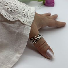 "**Elevate Your Style with Our Silver Chunky Boho Ring 🌟 **Boho Chic This silver chunky boho ring captures the essence of boho chic with its unique and rustic design. Its open, adjustable style and stackable design make it a versatile accessory to enhance your everyday look. 💍 **Adjustable for Comfort Crafted for convenience, this thumb adjustable ring ensures a perfect fit on any finger. Its adaptability allows you to stack it with other rings or wear it solo, expressing your style effortlessly. 🎁 **Ideal Christmas Gift Whether you're searching for a Christmas present or a special gift for her, this boho chunky ring is an excellent choice. Its craftsmanship and charm will make her holiday season extra special. ⭐ **Why Choose Our Silver Chunky Boho Ring - **Unique and Rustic Design A st Puzzle Rings, Puzzle Ring, Thick Ring, Special Gifts For Her, Chunky Ring, Thumb Ring, Chunky Rings, Boho Ring, Thumb Rings