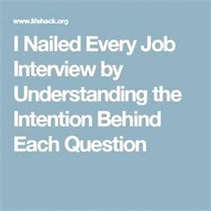 the words i nailed every job interview by understanding the intention behind each question