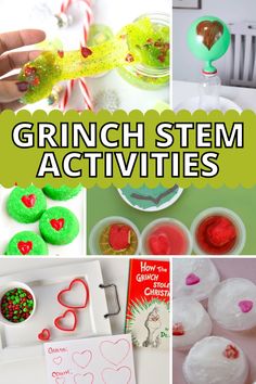 Experience the magic of learning with Grinch-themed STEM activities! These interactive and fun experiments, combining science, creativity, and the holiday spirit, offer an engaging educational journey. From Grinch slime to a light-up Christmas tree project, these activities provide an enriching and festive learning experience. Have a memorable, STEM-filled holiday season with our Grinch activities! #STEM #GrinchActivities #HolidayLearning Grinch Stem Activities For Kids, Christmas Stem Projects, Grinch Activities, Grinch Slime, Christmas Tree Project