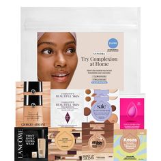 A set including foundation and concealer samples in your shade range†, plus a $10 off voucher for a full-size foundation or concealer.﻿What Else You Need to Know: This set includes foundation and concealer samples in your shade range† to help you explore different formulas, coverages, and finishes. It also features a deluxe Original Beautyblender Makeup Sponge sample and a $10 off voucher to use on any future purchase of a full-size-foundation, full-sized concealer, BB cream, CC cream, or tinted moisturizer at Sephora—even for brands not included in the set.Each sample provides one full-face application.Brands Included: Lancome Foundation, Face Application, Sephora Favorites, Makeup Gift Sets, Creamy Concealer, Skin Foundation, Cc Cream, Makeup Sponge, Tinted Moisturizer