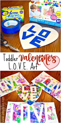 toddler valentine's love art project for kids