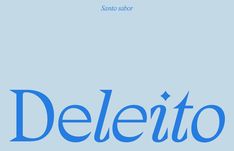 the cover of deletito's book, with blue lettering on a light blue background