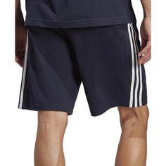 These adidas 3-Stripe shorts keep you cool and comfortable through any Instagram adventure. Featuring AEROREADY moisture-wicking fabric to keep you dry, adjustable drawstring waist for a perfect fit, pockets for keys and phone, and a 10' inseam for maximum mobility. Recycled cotton and polyester make them sustainably stylish too. Perfect for hitting the beach or park with friends. Whatever your plans are this weekend, throw these on and you're ready for comfortable fun in the sun! Park With Friends, Stripe Shorts, Clothing Pants, Fun In The Sun, Mens Essentials, Striped Shorts, Moisture Wicking Fabric, Recycled Cotton, Adidas Men