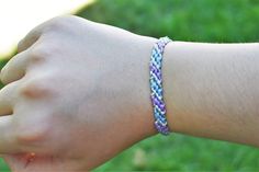 Not made to be adjustable but can be regardless. Candy Stripe Friendship Bracelet, Stripe Friendship Bracelet, Chevron Friendship Bracelet, Teen Summer, Purple And Silver, Candy Stripes, Gift For Kids, Braided Bracelets, Summer Jewelry