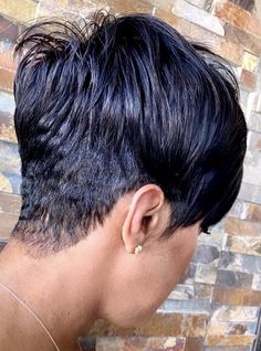 Feathered Pixie, Short Hair Cuts For Black Women Relaxed, Short Relaxed Hairstyles, Stylish Short Hair, Tapered Natural Hair, Quick Weave Hairstyles