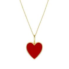 PRODUCT DETAILS Material : 18k Solid Yellow Gold  Style :Minimalist Red Enamel Heart Necklace  Pendant Size : 7MM * 9MM Chain : 18k Solid Yellow Gold Chain : Link Chain   Size : 40cm + 5cm  Weight : 1.30GM Occasion : Birthday, Anniversary, Engagement, Gift, Party, Wedding This beautiful Minimalist Heart Necklace can be a special gift for your loved one for special occasions such as Engagement,wedding, anniversary, birthday, Christmas or any meaningful occasion. Available in 14K / 18K / PT950, Rh Enamel Necklaces For Anniversary On Valentine's Day, Elegant Heart Pendant Enamel Necklace, Elegant Enamel Heart Pendant Necklace, Elegant Enamel Necklace For Valentine's Day, Elegant Enamel Necklace With Heart Charm, Red Heart Charm Fine Jewelry, Red Fine Jewelry With Heart Charm, Red Heart-shaped Hallmarked Jewelry, Valentine's Day Yellow Gold Enamel Necklace