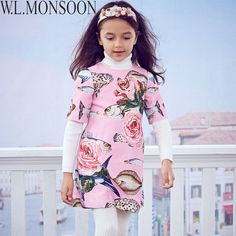 W.L.MONSOON Toddler Girls Dresses with Beading 2017 Brand Winter Princess Dress Children Vestido Fish Print Kids Christmas Dress Winter Princess Dress, Kids Christmas Dress, Dresses With Beading, Winter Princess, Dress Children, Outfits 2017, Girl Princess Dress, Fish Print, Toddler Girl Dresses