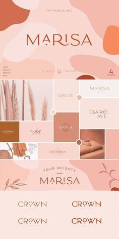 the website for marsa cosmetics is shown in pink and brown tones, with different colors