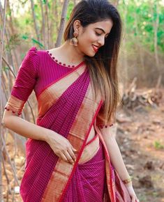 Maheshwari Saree Blouse Designs, Checked Saree Blouse Design, Checks Blouse Designs For Saree, Checks Saree Blouse Designs, Blouse Designs Cotton Saree, Different Neck Designs, Saree Blouse Styles, Blouse Designs High Neck, Cotton Saree Blouse Designs