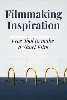 an advertisement for a short film with three yellow chairs in front of a white wall