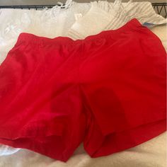 Nwt Womens Shorts, Front Pockets And Back Zippered Pockets; Elastic Waist Smoke Free Home Red Stretch Athletic Shorts For Beach, Summer Red Athletic Shorts With Pockets, Red Athletic Shorts With Pockets For Summer, Red Stretch Bottoms For Vacation, Fishing Shorts, Womens Khakis, Hiking Shorts, Active Shorts, Plus Size Shorts