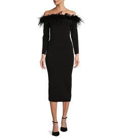 Antonio Melani Callie Feather Off-the-Shoulder Midi Dress | Dillard's Contemporary Dresses, Antonio Melani, Dillard's, Wedding Party Dresses, Cocktail Dress Party, Xl Dress, Dresses Xs, Modern Woman, Wedding Guest Dress