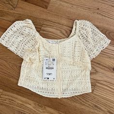 Purchased In Paris - Nwt Zara Girls Top. Fits Like A 7/8. Cute Zara Blouse For Spring, Cute Zara Tops For Summer, Cute Fitted Zara Top, Girls Top, Zara Girl, Zara Shirt, New Wardrobe, Girl Top, Kids Shirts