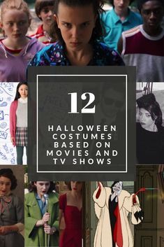 there are many pictures of people dressed in costumes and tv shows on this page, including the title'12 halloween costumes movies and tv shows '