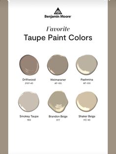 the different shades of taupe paint colors