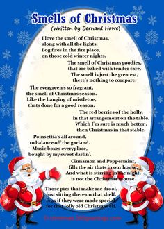 a christmas poem with santa claus and snowflakes