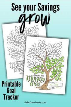 the printable money tree for mother's day is shown in three different colors