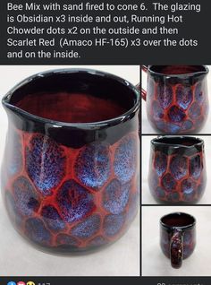 an image of a red and blue vase on the webpage, with instructions for how to use it