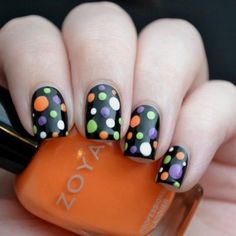 Halloween Nail Art Tutorial, Nail Art Easy, Nail Art For Beginners, Black Nail Art, Nails Easy