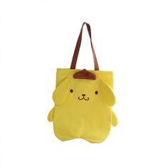 Yellow Harajuku Bag For Daily Use, Kawaii Yellow Travel Bag, Yellow Kawaii Travel Bag, Yellow Kawaii Style Travel Bags, Harajuku Style Shoulder Shopping Bag, Harajuku Style Rectangular Shoulder Bag For Shopping, Kawaii Tote Gift Bag, Kawaii Gift Bag Tote, Kawaii Gift Tote Bag