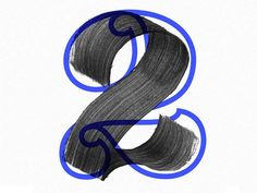 the letter b is made up of black and blue lines