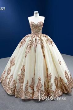 Gold Debut Ball Gown Detachable Sleeves Cinderella Sweet 16 Dress Wedding Dresses 67563 Debut Ball Gown, Gown Detachable Sleeves, Ball Gown Cinderella, Gown Cinderella, Cinderella Sweet 16, Colored Wedding Gowns, Sweet 16 Dress, Detachable Sleeves, 16 Dress