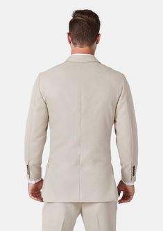 Crafted from a durable ivory cotton, this Hudson Suit will lend a sophisticated yet uniquely bold style to any wardrobe. Custom-made for you, look sharp and distinctive in any setting in a suit that will last for years to come. Beige Cotton Single Breasted Blazer, Beige Single-breasted Cotton Blazer, Beige Cotton Blazer With Suit Collar, Beige Cotton Blazer With Single Button, Beige Single Button Cotton Blazer, Cream Blazer With Notch Lapel And Concealed Placket, Beige Cotton Notch Lapel Blazer, Beige Notch Lapel Cotton Blazer, Formal Cream Cotton Blazer