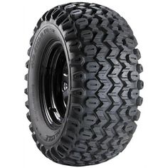 an all terrain tire on a white background