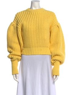 ROTATE Birger Christensen PulloverYellowLong Sleeve with Mock NeckFit:Knitwear by ROTATE Birger Christensen typically fit true to size. Rotate Birger Christensen, Birger Christensen, Sweater Boots, Mock Neck Sweater, Outerwear Sweater, Shoulder Sweater, Sweater Accessories, Vintage Tags, Jacket Tops