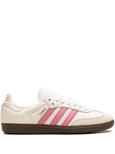 Shop adidas Samba OG "Lucid Pink" sneakers Light Pink Sambas, Pink And White Sambas, Adidas Sambas Pink, Pink Adidas Samba, Cute Sambas, Adidas Samba Pink, Sambas Pink, Pink Sambas, Pink Samba