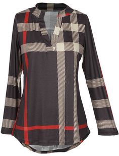 Cozy with $21.99 Only! Free shipping&easy return! This plaid top is detailed with V-neck&high low hem. Keep chic&sassy at Cupshe.com Asymmetrical Pattern, Fall Flannel, Plaid Tunic, Fall Plaid, Plaid Top, Cozy Flannel, Red Pants, Absolutely Fabulous, Looks Style