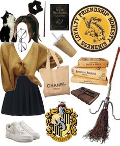 Modern Hufflepuff, Hogwarts Houses Outfits, Supergirl Outfit, House Moodboard, Slytherin And Hufflepuff