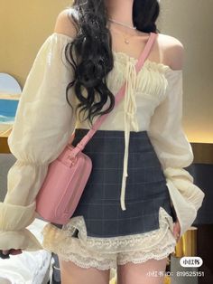 Feminine Korean Fashion, Sweet Outfits Girly, Cute Outfit Aesthetics, Cute Elegant Outfits, Angela Clayton, Epic Clothing, Summer Outfits For Women, Cool Looks